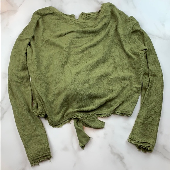 Free People Emma’s Henley Raw Hem Dirty Martini - Picture 5 of 5